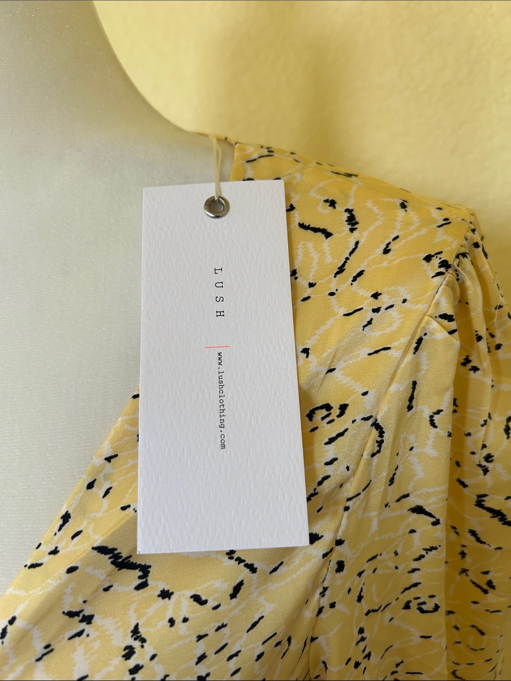 Lush Yellow Floral Cutout Maxi Dress with Ring Detail - Picture 2 of 4